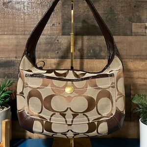 Coach Hobo Style Shoulder Bag Brown Y2K